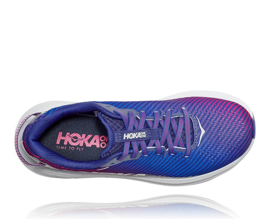 Zapatillas Running Hoka One One Mujer - Rincon 2 - Azules/Blancas - SBF217304